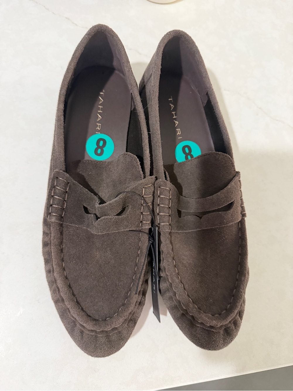 Tahari Men's Suede Slip-On Loafers in Brown